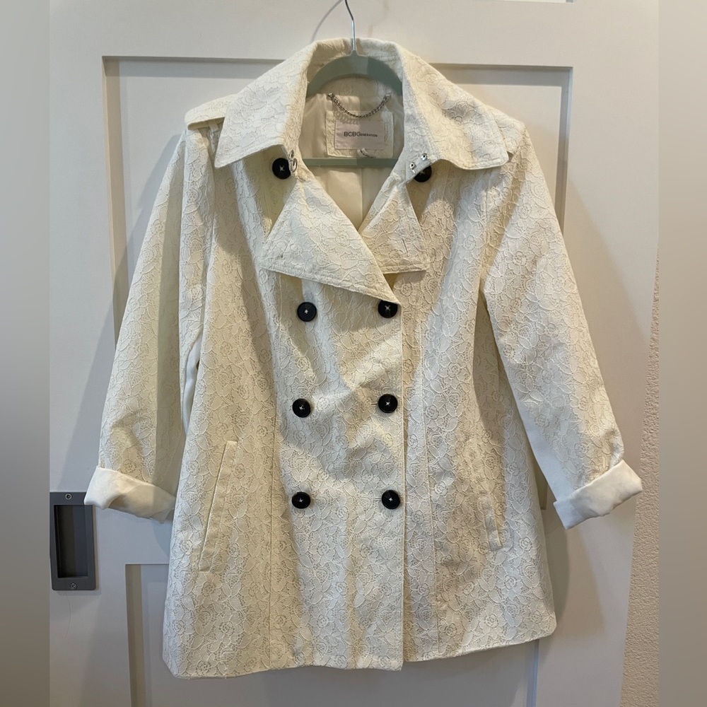 Bcbg bcbGeneration Lace Jacket Ivory XL EUC